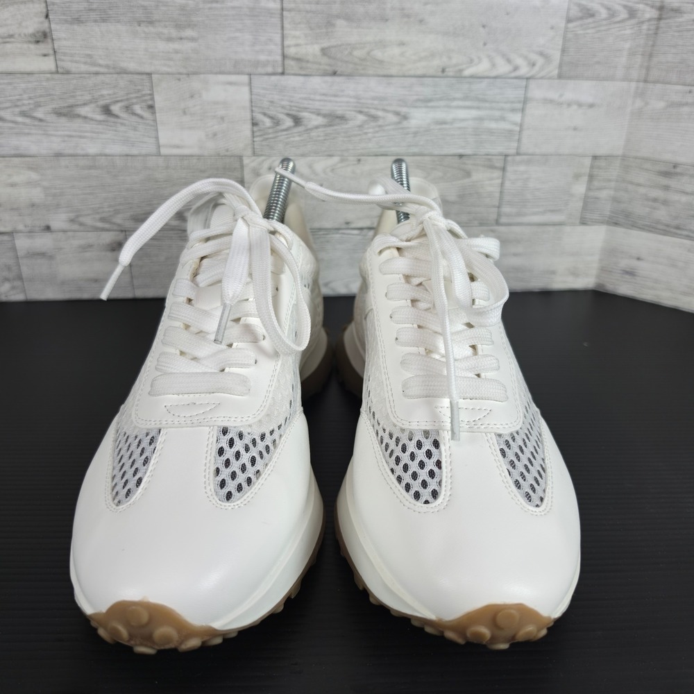 Steve Madden Sneakers Lace Up Sporty Athleisure Gum Sole Size 9 - Picture 2 of 13